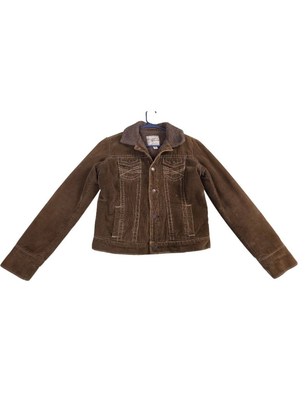 Aéropostale Compagnie Generale Women’s L Brown Corduroy Sherpa Jacket Y2K